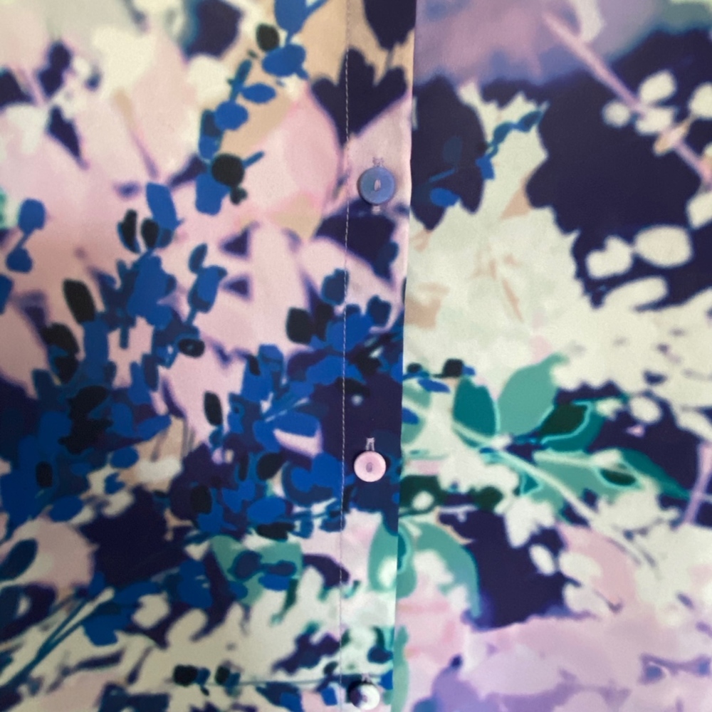Talbots Purple Patterned Blouse - Picture 3 of 4